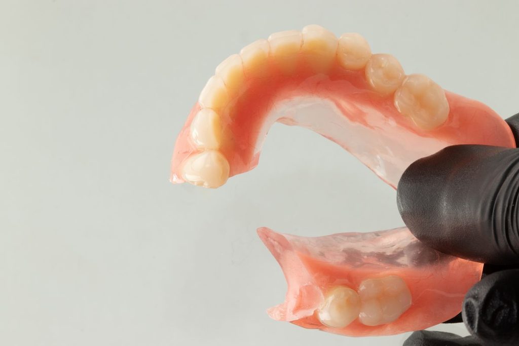 A broken denture